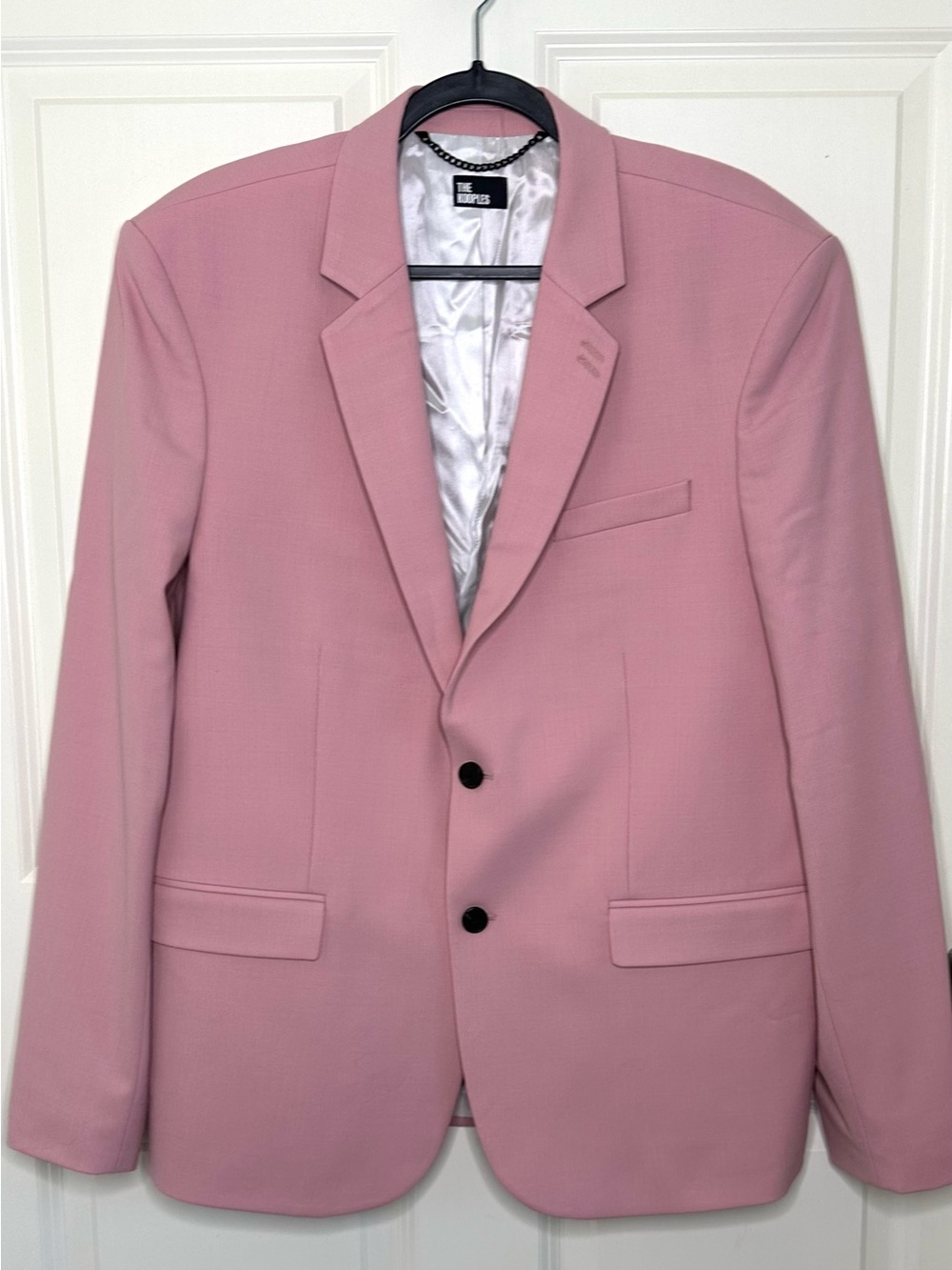 The Kooples Pink Wool Blend Oversized Unisex Boyfriend Blazer